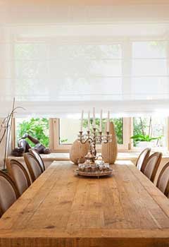 Dining Room Roman Shades In Mountain View